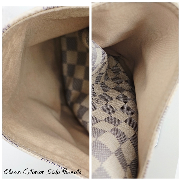 Authentic LOUIS VUITTON LV Totally Azur PM White Damier Checkered Tote - Picture 6 of 16